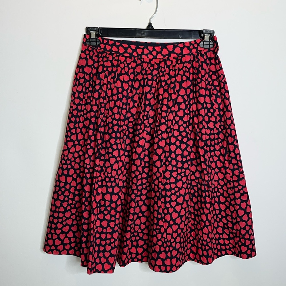 J CREW Pink Heart Skirt‎ Sz 4